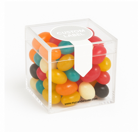 Candy Cube Gift Box with Jelly Beans - Assorted (Tutti Frutti) (MOQ 15 units)