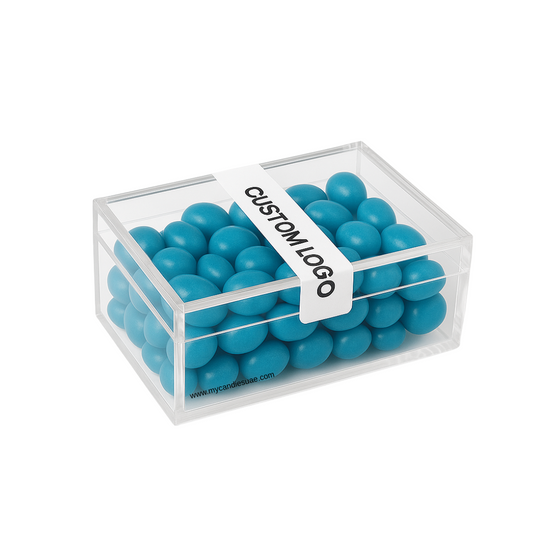 Candy Gift Rectangle Box with Jelly Beans - Blue (Blueberry) (MOQ 15 units)