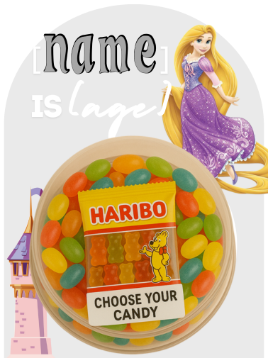 Birthday Themed Card with Plastic Dome Filled with Sweets - Perfect Party Favor for Kids (MOQ 15)