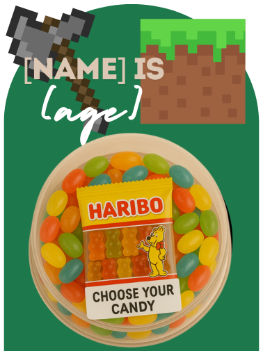 Birthday Themed Card with Plastic Dome Filled with Sweets - Perfect Party Favor for Kids (MOQ 15)