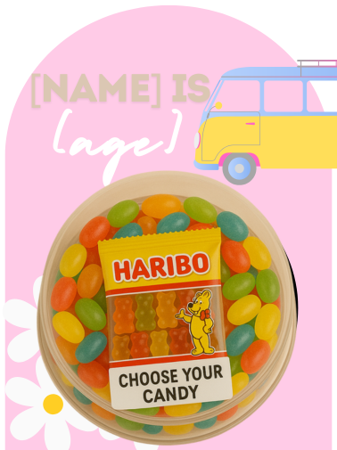 Birthday Themed Card with Plastic Dome Filled with Sweets - Perfect Party Favor for Kids (MOQ 15)