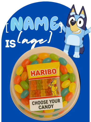 Birthday Themed Card with Plastic Dome Filled with Sweets - Perfect Party Favor for Kids (MOQ 15)