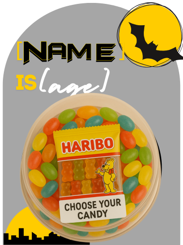 Birthday Themed Card with Plastic Dome Filled with Sweets - Perfect Party Favor for Kids (MOQ 15)
