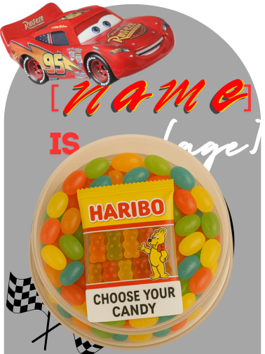 Birthday Themed Card with Plastic Dome Filled with Sweets - Perfect Party Favor for Kids (MOQ 15)