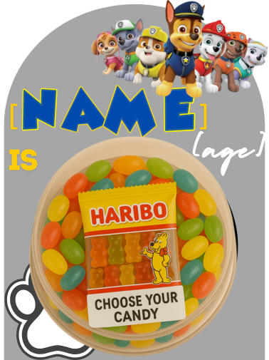 Birthday Themed Card with Plastic Dome Filled with Sweets - Perfect Party Favor for Kids (MOQ 15)