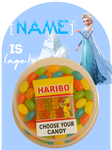 Birthday Themed Card with Plastic Dome Filled with Sweets - Perfect Party Favor for Kids (MOQ 15)