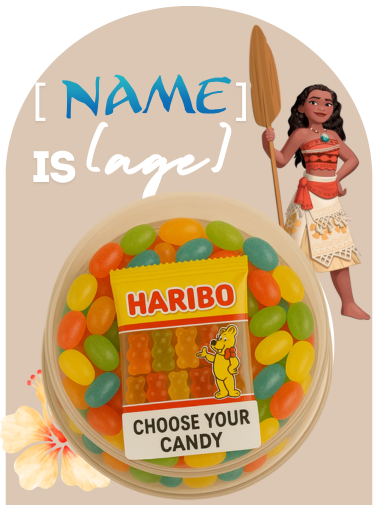 Birthday Themed Card with Plastic Dome Filled with Sweets - Perfect Party Favor for Kids (MOQ 15)