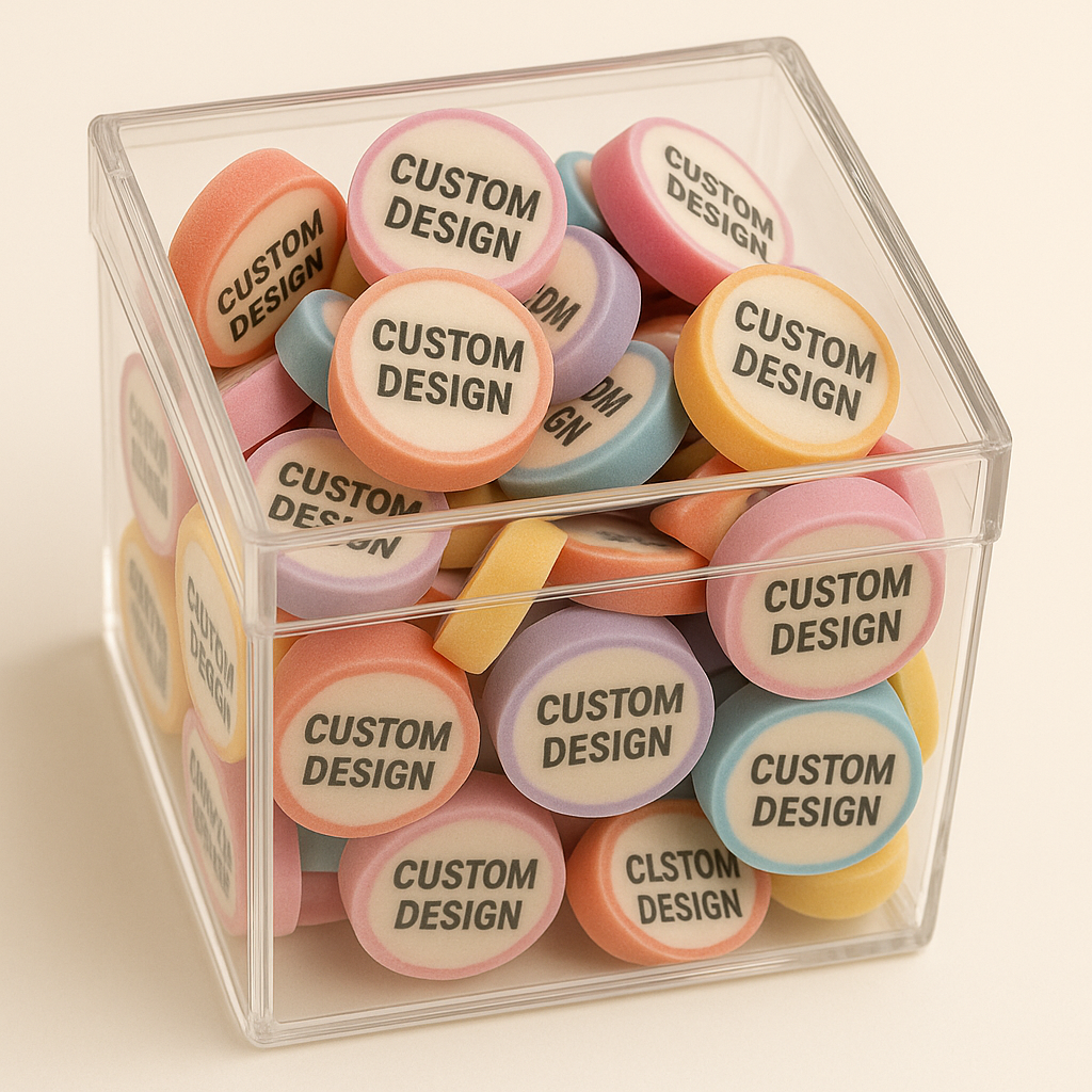 Personalised Rock Candy in Acrylic Gift Box – Perfect for Corporate Events & Birthdays (MOQ 60)