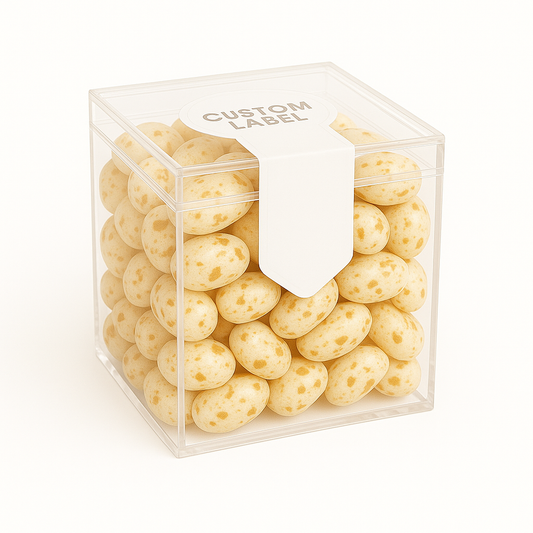 Candy Cube Gift Box with Jelly Beans - Beige Brown (MOQ 15 units)